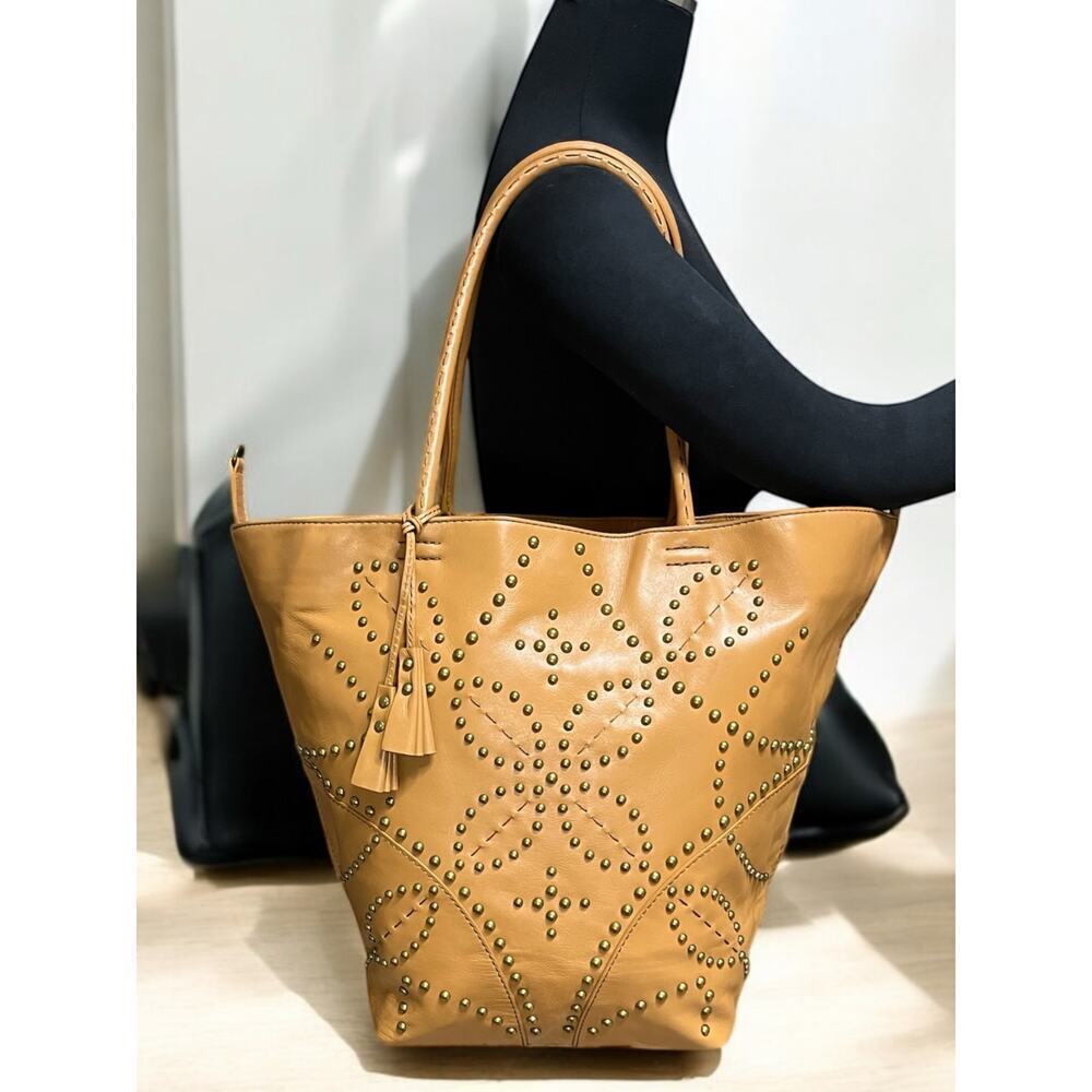 Isabella Fiore Leather Studded Tote Bag - Picture 14 of 14